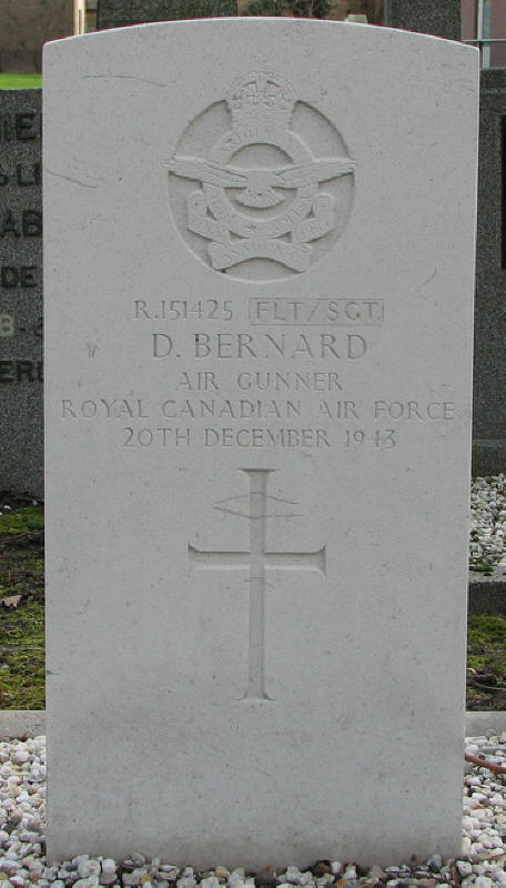 F/Sgt David Bernard<br/><br /><br />died December 20th, 1943